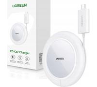 Ugreen chargeur sans fil Qi 15W avec étui en silicone compatible MagSafe blanc (CD245-40123)