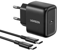 Ugreen Chargeur secteur USB Type C 25W Power Delivery + câble USB Type C 2m noir (50581)
