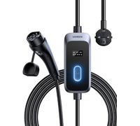 UGREEN Chargeur Voiture Électrique Type 2 EV Chargeur 3,68kW, 8 10 13 16A Courant Commutable avec Écran Numérique, Charge Temporisée, 5M Câble Recharge Voiture Électrique avec Sac de Rangement