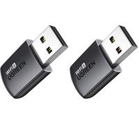 UGREEN Clé WiFi 6 AX900 Adaptateur USB sans Fil Entrée de Gamme Double Bande 5GHz 2.4GHz Soft AP Mode MU MIMO Cryptage WPA2 PSK Dongle Réseau Pilote Intégré Compatible avec Windows 11 10 (Lot de 2)
