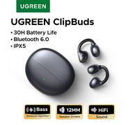 UGREEN ClipBuds écouteurs sans fil à oreille ouverte Bluetooth 6.0 avec 4 micro appel clair, écouteurs à clipser 30 heures de lecture noir