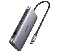 Ugreen CM179 9in1 USB-C - 3x USB-A 3.0 / HDMI / VGA / RJ45 / lecteur de carte TF / SD / adaptateur USB-C - gris