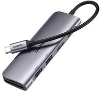 Ugreen CM195 6in1 Adaptateur USB-C - HDMI / 2x USB-A 3.0 / USB-C PD / SD / TF reader - gris