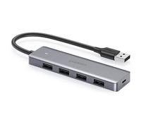 UGREEN CM219-50985B Hub USB 3.0 à 4 ports avec alimentation micro USB, gris sidéral