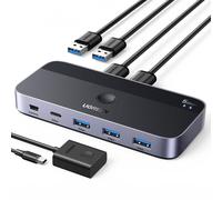 Ugreen CM662 Commutateur USB 3.0 2-en-4 + 2x câble USB-A - noir