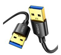 UGREEN Data Câble USB 3.0 Type A Mâle vers Male SuperSpeed pour Disque Dur Boîtier Externe, DVD, Refroidisseur PC Portable et Lecteur Blu Ray (2M)