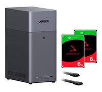 UGREEN DH2300 + 2x 6 TB Seagate IronWolf HDD Pack, NAS