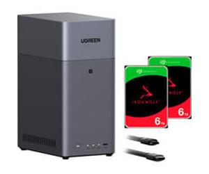 UGREEN DH2300 + 2x 6 TB Seagate IronWolf HDD Pack, NAS