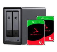 UGREEN DXP2800 + 2x 6 TB Seagate IronWolf HDD Pack, NAS