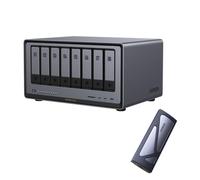 UGREEN DXP8800 Plus NAS 8 Baies + Boîtier M.2 NVMe USB 3.2 Gen 2 10Gbps, Intel i5 1235u 10 cœurs, 8Go DDR5, 128Go SSD, 2 Ports 10GbE, 2 Emplacements M.2 NVMe, HDMI 8K, 2 Ports TBT4 (sans Disque)