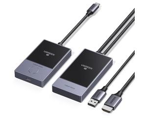 UGREEN Émetteur et Récepteur HDMI sans Fil USB C TX HDMI RX 1080P 60Hz 50M | Plug Play 5G WiFi Transmission Transmetteur PD 60W Compatible avec iPhone 17 Pro Max Air 16 Macbook Air Pro iPad Moniteur