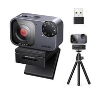 UGREEN FineCam Pro 4K Webcam 30FPS PC Capteur 1/2" AI Contrôle Gestuel Sept Filtres 2 Micros AI Antibruit Correction Lumière PDAF Autofocus pour Windows MacOS Linux Streaming Teams Youtube Skype Zoom