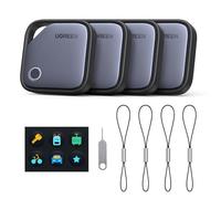 UGREEN FineTrack Smart Finder Traceur Tag iOS Uniquement Lot de 4 | 2 Ans Batterie, Localisateur d'Objets, Wallet Tracker, Compatible avec Find My, pour Valises Portefeuilles Clés Bagages Sacs