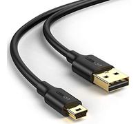 Ugreen Gold Plated High Speed 480Mbps USB 2.0 A Male to 5-Pin Mini B Cable for Cellular Phones, MP3 Players, Digital Cameras and PDAs etc (5ft, Black)