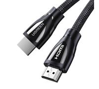 Câble tressé avec connecteurs HDMI 2.1 8K/4K, 3 m, noir.