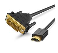 Ugreen Câble HDMI vers DVI 30116 – Résolution 1080p, bidirectionnel, durable – 1 m Noir