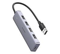 UGREEN Hub USB 3.0 4 ports – ultra fin, port de charge 5 V, 5 Gbps, alimentation micro-USB
