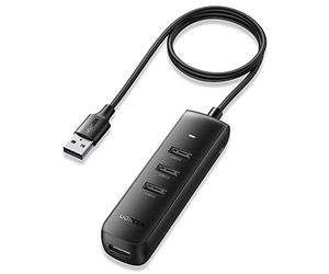 UGREEN Hub USB 3.0 Vers 4 Ports 5Gbps Transfert Rapide Adaptateur Multiple Pour PC PS5 Xbox MacBook Compatible Avec Souris Clavier Disque Dur Windows Linux MacOS, 1M Câble