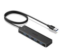 UGREEN Hub USB 3.0 4 Data Ports Ultra Fin Multiport Type A 5Gbps Haute Vitesse Compatible avec MacBook iMac Surface XPS PC Ordinateur Portable Disque Dur Clavier Souris (100cm)