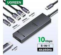 UGREEN Hub USB-C 10 Gbps 4K60Hz HDMI USB3.2 PD100W Répartiteur USB pour Ordinateur Portable Macbook Pro Air iPad Téléphone Android Station d'Accueil 6-in-1 RJ45