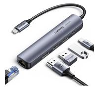 UGREEN Hub USB C HDMI 4K 60Hz Adaptateur USB C RJ45 Ethernet PD 100W Alimenté