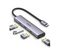 UGREEN Hub USB C OTG, Adaptateur USB C vers 4 USB 3.0 5 Gbps Dongle USB C, câble Nylon, Corps Mince, Compatible avec MacBook Pro/Air M1 M2 2023 2022, iPad Pro/Air, Surface Pro, Galaxy S23 S22, Xiaomi