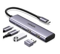 UGREEN Hub USB C vers 2A2C 4 Data Ports 5Gbps Adaptateur Multiport Compatible avec iPhone 16 15 Série MacBook iPad Pro Air 2024 Steam Deck XPS Surface Galaxy S24 Tab S9 Ultra