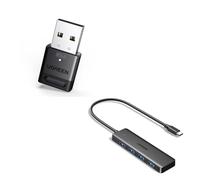 UGREEN Hub USB C vers 4 USB 3.0 Transfert Haute Vitesse 5Gbps Hub Multiport USB UGREEN Dongle Bluetooth 6.0 Clé USB pour PC Adaptateur Bluetooth USB