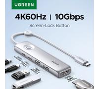 UGREEN Hub USB-C vers HDMI 4K60Hz, ports de données USB-C/A, charge PD100W, extension pour ordinateur portable MacBook Dell HP, station d'accueil USB 9-in-1 5Gbps