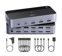 UGREEN KVM HDMI 2x2 4K@60Hz Double affichage - 4 ports USB 3.0 (3x 1xC) avec câbles et alimentation