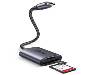 UGREEN Lecteur Carte SD USB C Adaptateur Carte MicroSD Super Vitesse en Aluminium SD Card Reader Simultané à Lire et Écrire Compatible avec iPhone 17 Pro Max Air 16 Galaxy S25 MacBook iPad Pro (SD3.0)