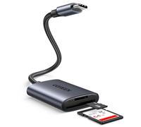 UGREEN Lecteur Carte SD USB C Adaptateur MicroSD en Aluminium (SD 3.0) | 170MB/s Super Vitesse SD Card Reader Simultané à Lire et Écrire Compatible avec iPhone 17 Pro Max Air 16 Galaxy S25 MacBook