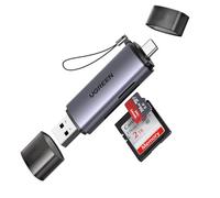 UGREEN Lecteur de Carte SD TF USB C et USB 3.0 2 en 1 Adaptateur de MicroSD en Aluminium 5Gbps Card Reader Compatible avec MacBook iPad Pro Air iPhone 17 Air Pro Max 16 Série Galaxy S25 S24 Ultra