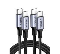UGREEN Lot de 2 Câble USB C PD3.0 100W 5A 20V Charge Rapide (1M) | Type C Nylon Tressé, Compatible avec MacBook iPad iPhone 17 Pro Max Air 16 Galaxy S26 S25 Plus Ultra Pixel 10 9.