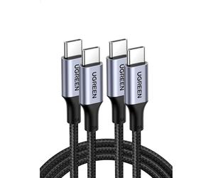 UGREEN Lot de 2 Câble USB C vers USB C PD 100W 5A 20V Charge Rapide Compatible avec MacBook iPad Pro iPhone 17 Pro Max Air 16 Galaxy S25 Plus Ultra S24 A55 Steam Deck PS5 Manette (2M)