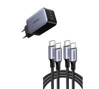 UGREEN Lot de 2 Câble USB C vers USB C PD 100W Nexode 65W Chargeur Triple USB C Tech GaNInfinity