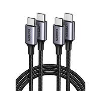 UGREEN Lot de 2 Câble USB C vers USB C PD Charge Rapide 60W Câble USB Type C Nylon Tressé Compatible avec Galaxy S23 S22 S21 S20 Note 20 MacBook Pro iPad Pro 2021 Steam Deck PS5 Manette (2M)