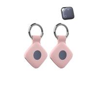 UGREEN Lot de 2 coques anti-perte en silicone avec porte-clés - toergy étanche et anti-chute - Durable et élégant - Pour chiens et chats - Rose