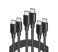 UGREEN Lot de 3 Câble USB C vers USB C PD 60W Charge Rapide Compatible avec iPhone 17 Pro Max Air MacBook Pro iPad Air Galaxy S25 Plus Ultra S24 A54 Steam Deck Manette 0.5M