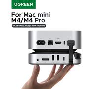 UGREEN Mac Mini Station d'accueil USB HUB type-c vers DP 4K240Hz M.2 NVMe emplacement SSD 10Gbps USB-A répartiteur SD et TF 3.5MM pour Mac Mini M4 10-in-1