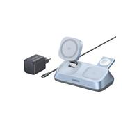 UGREEN MagFlow 3 en 1 Qi2 25W Chargeur Induction iPhone MFi Certifié Compatible avec MagSafe iPhone 16 15 14 13 12 Plus Pro Max AirPods 4 3 Pro 2 iWatch Station de Charge Magnétique sans Fil
