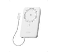 UGREEN MagFlow Air Qi2 15W Ultra Slim Batterie Externe 10000mAh Câble USB C PD 30W Compatible avec MagSafe iPhone 17 16 15 14 13 12 Air Plus Pro Max Power Bank Induction Charge Magnétique (Blanc)
