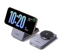 UGREEN MagFlow Qi2 15W Chargeur Induction 2 en 1 Certifié Pliable Angle Réglable Compatible avec MagSafe iPhone 17 16 15 14 13 12 Air Plus Pro Max AirPods 4 3 Pro 3 2 1 Chargeur sans Fil Magnétique