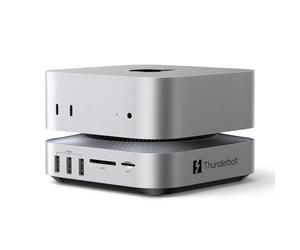 UGREEN Maxidok Thunderbolt 5 Docking Station Revodok 10 en 1 pour Mac Mini M4 et M4 Pro Station d'accueil avec 2*TBT5 120Gbps Boîtier M.2 SSD DisplayPort 8K 60Hz Multi Data USB Lecteur SD TF 4.0