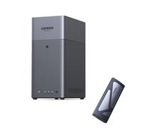 UGREEN NASync DH2300 NAS Bureau 2 Baies + Boîtier M.2 NVMe USB 3.2 Gen 2, 4Go RAM, NFC One-Touch, LAN 1GbE, Album Photo IA, Système Facile pour Débutants, Serveur NAS Maison (sans Disque) |10Gbps