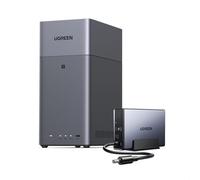 UGREEN NASync DH2300 NAS de Escritorio 2 Bahías + UPS, Respaldo de batería CD 120W, 4GB RAM, Conexión NFC One-Touch, LAN 1GbE, Álbum de Fotos AI, NAS Fácil Para Principiantes,(Sin Discos)