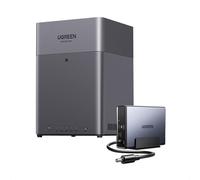UGREEN NASync DH4300 Plus 4-Bay NAS + 120W UPS, 8GB RAM, 2.5GbE LAN, NFC One-Touch, AI Family/Baby Album, Home/Office Personal Cloud |12000mAh Surge Protection（Diskless）