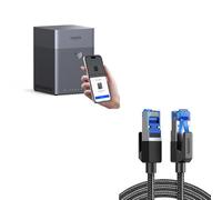 UGREEN NASync DH4300 Plus NAS 4 Baies + Câble Ethernet Cat8 2M RJ45, LAN 2,5GbE, 8Go RAM, NFC One-Touch, Album Familial/Bébé AI, Cloud Personnel (sans Disques)