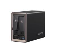 UGREEN NASync DXP2800 GT Stockage NAS 2 Baies, LAN 10GbE, Double M.2 NVMe | CPU AMD Ryzen Embedded R2514, 8 Go RAM, HDMI 4K, Centre de Surveillance, Support Docker, Home Assistant (sans disques)