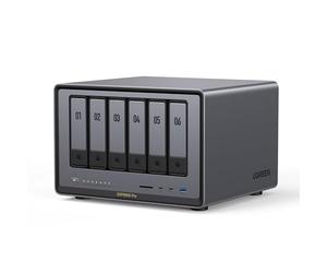UGREEN NASync DXP6800 Pro, NAS 6 Baies, Intel Core i5-1235U, 10 GbE | CPU Intel i5 1235u 10 cœurs, 8 Go DDR5, SSD 128 Go, 2 ports 10 GbE, 2 * M.2 NVMe, HDMI 8K, Centre Surveillance (sans disque)